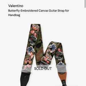 VALENTINO | Guitar Strap - Camo Butterfly rockstud